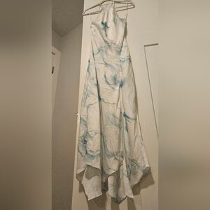 Express Blue and White Maxi Dress